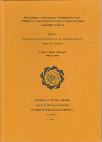 PENGARUH KUALITAS PRODUK TERHADAP KEPUTUSAN PEMBELIAN LIPSTIK WARDAH DI TOKO SAPUTRA RANCAEKEK KABUPATEN BANDUNG