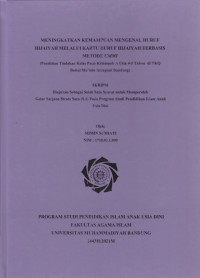 MENINGKATKAN KEMAMPUAN MENGENAL HURUF HIJAIYAH MELALUI KARTU  HURUF HIJAIYAH BERBASIS METODE UMMI