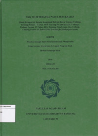 HAK ASUH BERSAMA PASCA PERCERAIAN