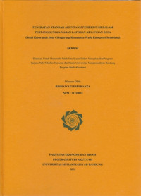 PENERAPAN STANDAR AKUNTANSI PEMERINTAHAN DALAM PERTANGGUNGJAWABAN LAPORAN KEUANGAN DESA
