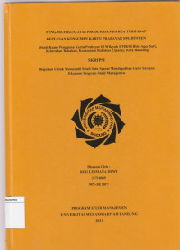 PENGARUH KUALITAS PRODUK DAN HARGA TERHADAP KEPUASAN KONSUMEN KARTU PRABAYAR SMARTFREN