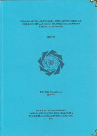 HUBUNGAN PERILAKU PROSOSIAL DENGAN PSYCHOLOGICAAL WELL-BEING REMAJA ANGGOTA IKATAN PELAJAR MUHAMMADIYAH KABUPATEN BANDUNG