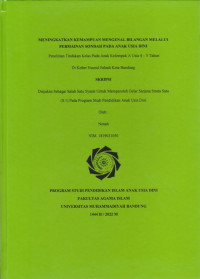 MENINGKATKAN KEMAMPUAN MENGENAL BILANGAN MELALUI PERMAINAN SONDAH PADA ANAK USIA DINI DI KOBER NUURUL FALAAH