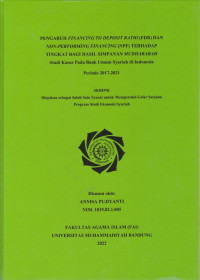 PENGARUH FINANCING TO DEPOSIT RATIO DAN NON PERFORMING FINANCE TERHADAP TINGKAT BAGI HASIL SIMPANAN MUDHARABAH